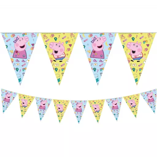Peppa Malac - Peppa Pig Messy Play Parti Zászlófüzér - 230 cm