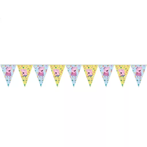 Peppa Malac - Peppa Pig Messy Play Parti Zászlófüzér - 230 cm