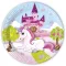 Unikornis - Egyszarvú Party Tányér - 8 db-os, 23 cm