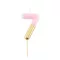 7-es Fényes Pink Arany Szülinapi Számgyertya