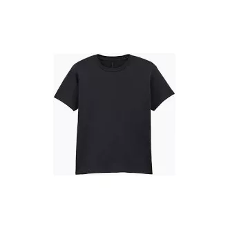   Gildan 64000B GYEREK rövid ujjú, környakú póló - Fekete - 7-8 éves