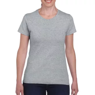   Gildan Heavy Cotton NŐI rövid ujjú környakú póló - Halvány Szürke - XL