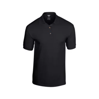 Gildan Premium Cotton galléros póló – fekete – L