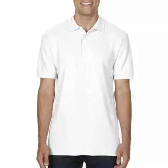 Gildan Premium Cotton galléros póló – fehér – XL