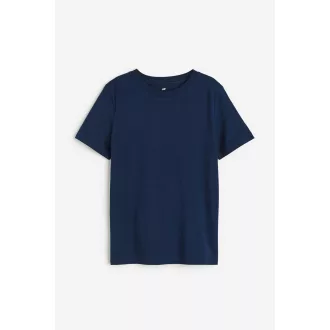 H&M GYEREK rövid ujjú, környakú póló - Navy Kék - 6-8 éves