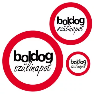   Boldog Szülinapot Sebességkorlátozó Matrica Csomag - 8 db-os