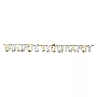 Boldog Szülinapot! Elegáns Léggömbös Betűfüzér - 2,3 m – Boldog Szülinapot Party