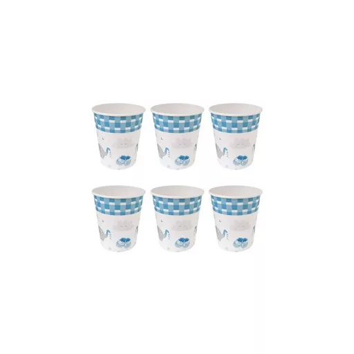 Kék Elefántos Parti Papír Pohár - 250 ml, 6 db-os – Első Szülinapi Party