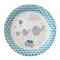 Kék Elefántos Parti Tányér, 23 cm, 6 db-os