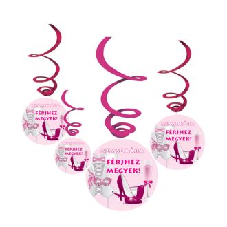   Nemsokára Férjhez Megyek Függődekoráció Lánybúcsúra - 6 db-os