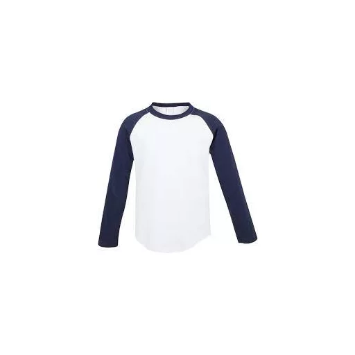 Mantis HM16 GYEREK hosszú ujjú, környakú póló - Fehér-navy kék - 2-3 éves