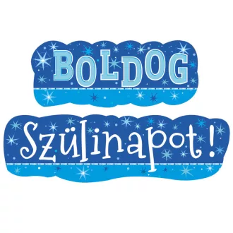 Boldog Szülinapot! Kék Fiús Banner - 148 cm x 27 cm – Boldog Szülinapot Party