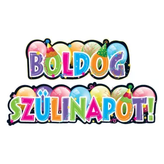 Boldog Szülinapot Feliratú Parti Banner - 148 cm x 27 cm – Boldog Szülinapot Party