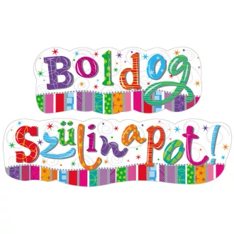   Boldog Szülinapot! - Feliratú Radiant Banner - 148 cm x 27 cm