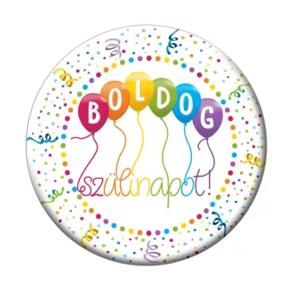 Boldog Szülinapot! Streamer Parti Kitűző - 5,5 cm – Boldog Szülinapot Party