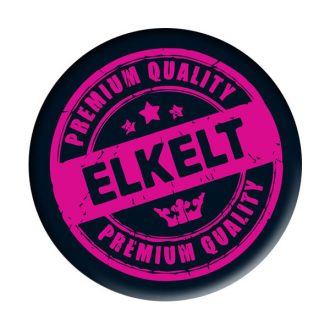   Fekete-Rózsaszín Elkelt Feliratú Kitűző Lánybúcsúra - 5,5 cm