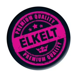   Fekete-Rózsaszín Elkelt Feliratú Kitűző Lánybúcsúra - 5,5 cm