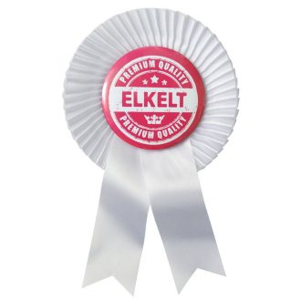   Fehér Szalagos Rózsaszín-Fehér Elkelt Feliratú Kitűző Lánybúcsúra