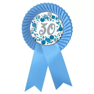   Világoskék Szalagos 30-as pasztell Konfettis Szülinapi Számos Parti Kitűző