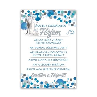 Csodálatos Férjem Ajándék Tábla 21x30 cm