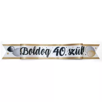   Boldog 40. Szülinapot Elegáns Léggömbös Parti Vállszalag