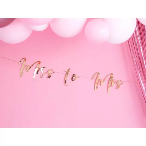 Miss to Mrs Rosegold Dekorációs Esküvői Füzér - 2 m-es