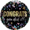 18 inch-es Gratulálok - Congrats You Did It Metallic Fólia Lufi