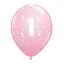 11 inch-es 1-es printelt Stars Pink Első Szülinapi Számos Lufi – Első Szülinapi Party