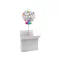 Fehér Meglepetés Doboz 22 inch-es Héliumos Bubble Lufihoz - 53 x 45 x 39 cm
