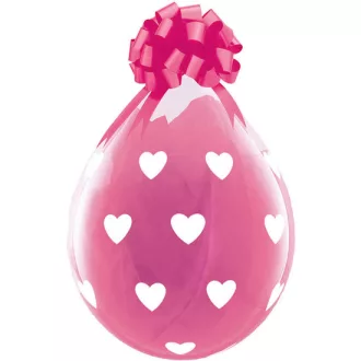   18 inch-es Big Hearts-A-Round Diamond Clear(Átlátszó) Töltős Lufi