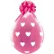 18 inch-es Big Hearts-A-Round Diamond Clear(Átlátszó) Töltős Lufi
