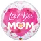 22 inch-es Love You Mom Pink Bubble Lufi Anyák Napjára