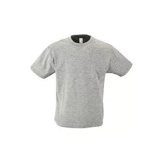   Sols 11970 GYEREK rövid ujjú, környakú, póló - Melírozott szürke - 10 éves