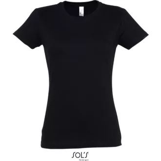   Sols 11502 NŐI rövid ujjú környakú póló - Fekete - 2XL