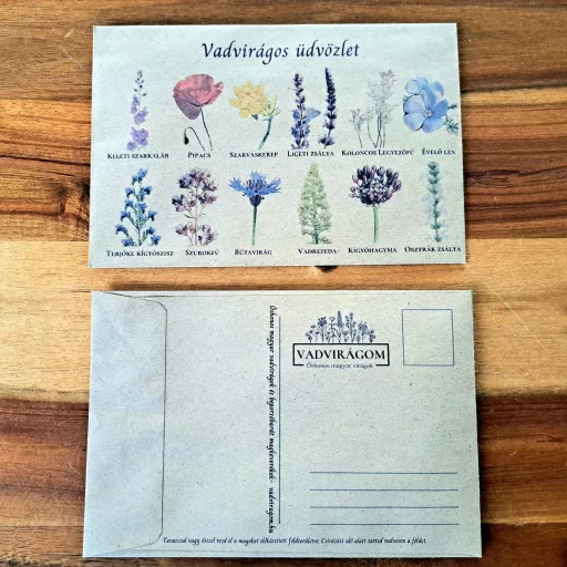 VADVIRÁGOS ÜDVÖZLET KÉPESLAP 1 gramm magyar