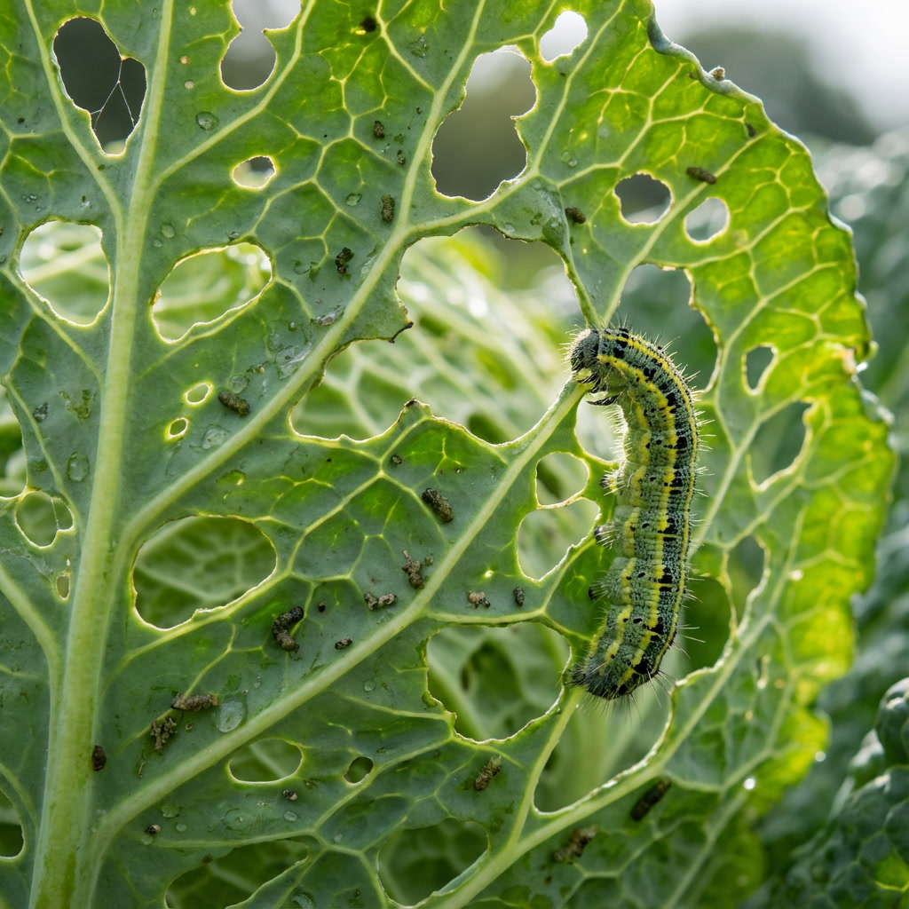 Lyukas levelek a veteményesben: Földibolhák és káposztalepkék