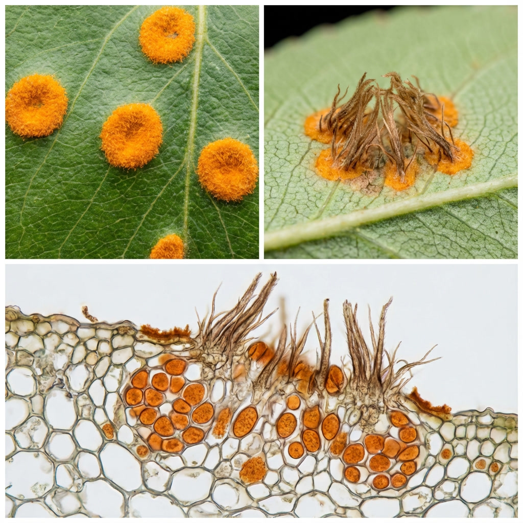 Rozsdagombák: Miért pöttyös a körte és a rózsa levele?