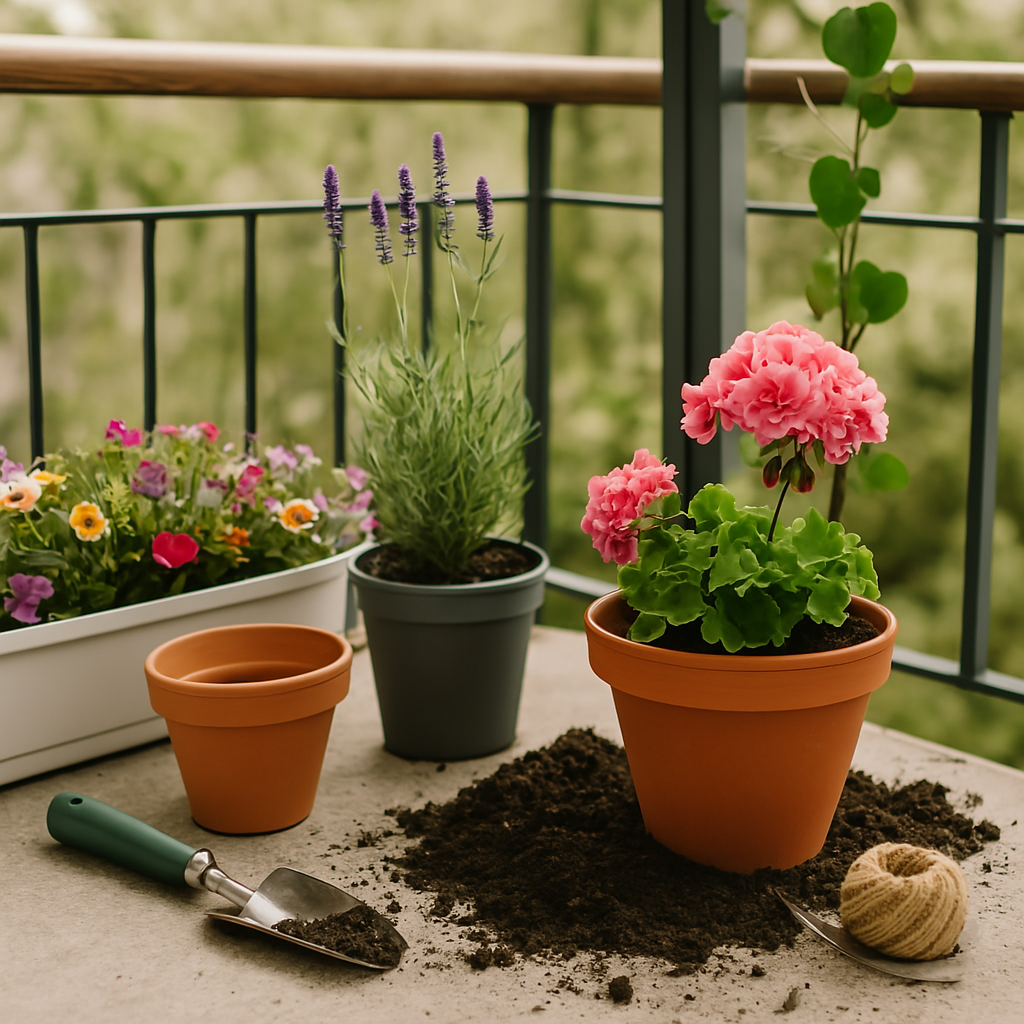 Balkonnövények és mini kertek konténerbe ültetése – Kis hely, nagy hatás
